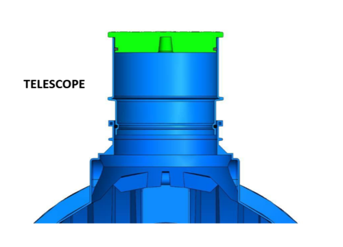Aqua Plast Schacht Telescopisch 27-33cm (625x270-330 mm) Verlenger AP450