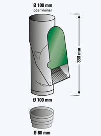 RG210 Regenwaterbuis filter 3P Techniek Bruin (ondergrondse tanks)